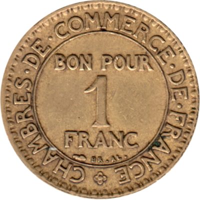 1 Franc, 1926 Reverse