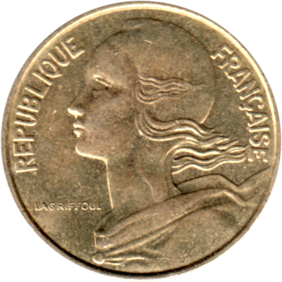 10 centimes, 1990 Obverse