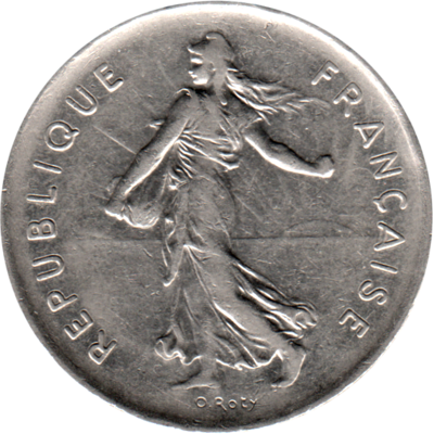 5 Francs, 1971 Obverse