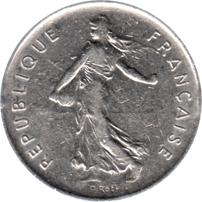 5 Francs, 1972 Obverse