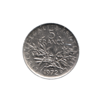 Preview 5 Francs, 1972 reverse