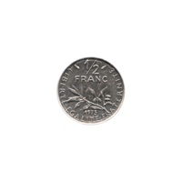 Preview ½ Franc, 1975 reverse