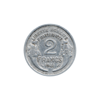 Preview 2 Francs, 1941 reverse