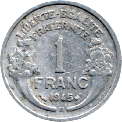 1 Franc, 1945 Reverse