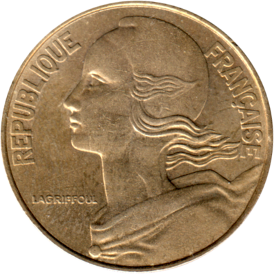 20 centimes, 1985 Obverse