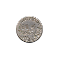 Preview 100 Francs, 1956 reverse
