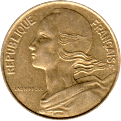 10 centimes, 1989 Obverse
