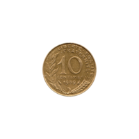 Preview 10 centimes, 1989 reverse