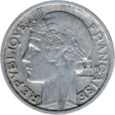 2 Francs, 1948 Obverse