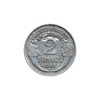 Preview 2 Francs, 1948 reverse