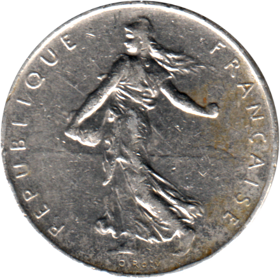 1 Franc, 1971 Obverse