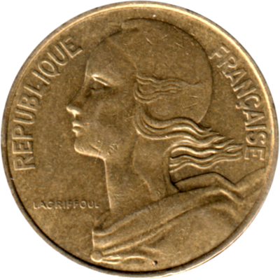 10 centimes, 1977 Obverse