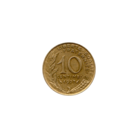 Preview 10 centimes, 1977 reverse