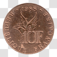 Preview 10 Francs, 1988 reverse