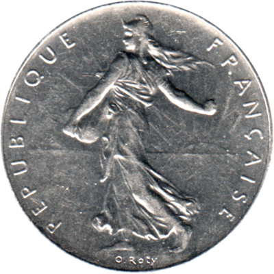 1 Franc, 1977 Obverse