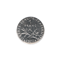 Preview 1 Franc, 1977 reverse
