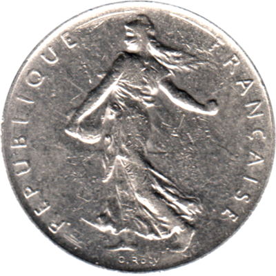 1 Franc, 1968 Obverse