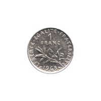 Preview 1 Franc, 1968 reverse
