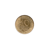 Preview 10 centimes, 1969 reverse