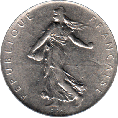 1 Franc, 1972 Obverse
