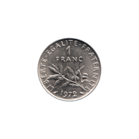 Preview 1 Franc, 1972 reverse