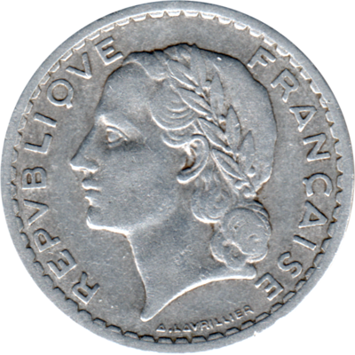 5 Francs, 1949 Obverse