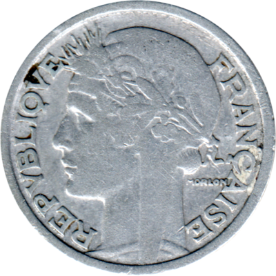 2 Francs, 1947 Obverse