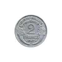 Preview 2 Francs, 1947 reverse