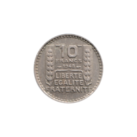 Preview 10 Francs, 1948 reverse