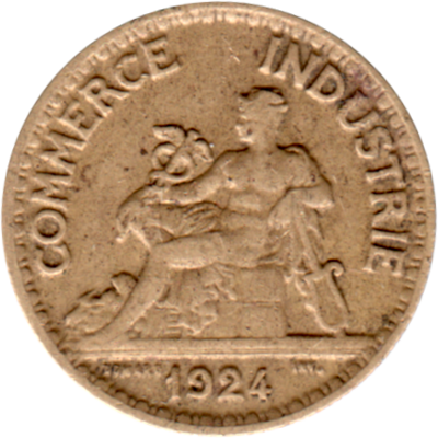 50 centimes, 1924 Obverse