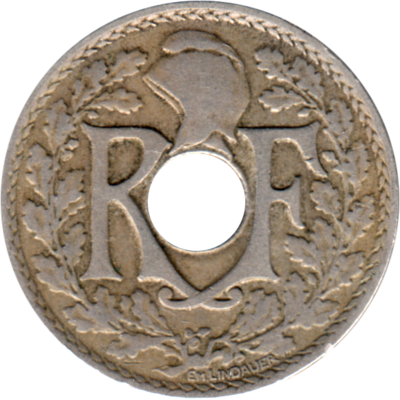 25 centimes, 1922 Obverse