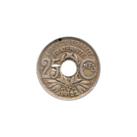 Preview 25 centimes, 1922 reverse