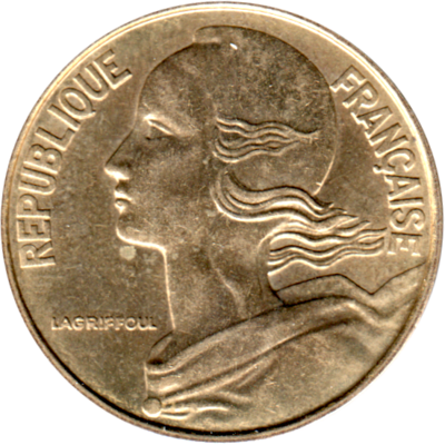 20 centimes, 1971 Obverse