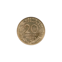 Preview 20 centimes, 1971 reverse