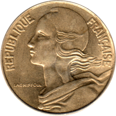 20 centimes, 1964 Obverse