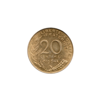 Preview 20 centimes, 1964 reverse