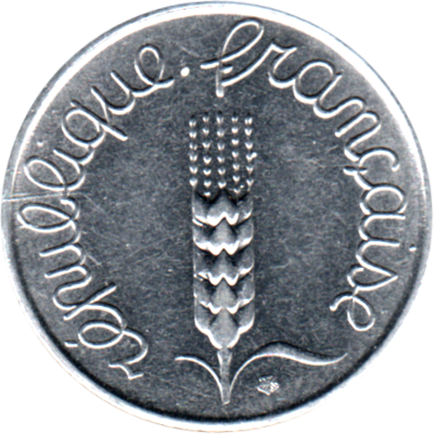 5 centimes, 1964 Obverse