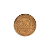 Preview 20 centimes, 1962 reverse