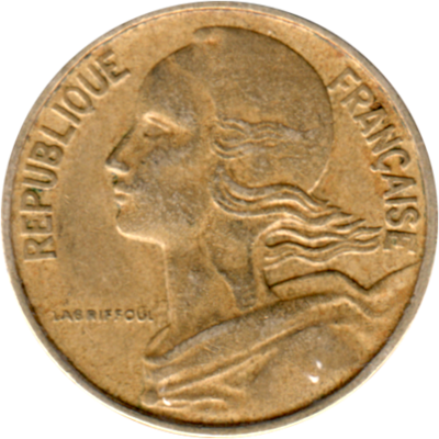 10 centimes, 1967 Obverse