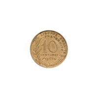 Preview 10 centimes, 1967 reverse