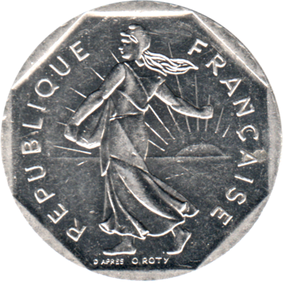 2 Francs, 1982 Obverse