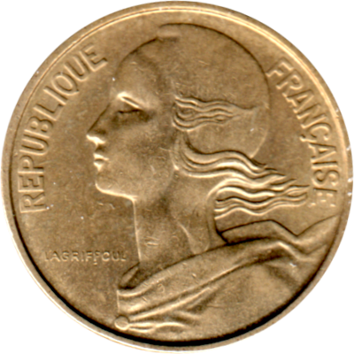 10 centimes, 1968 Obverse