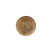 Preview 10 centimes, 1968 reverse