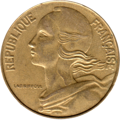 20 centimes, 1977 Obverse