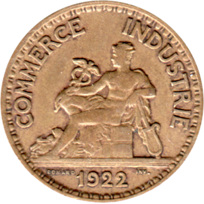 50 centimes, 1922 Obverse