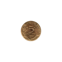 Preview 5 centimes, 1988 reverse