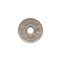 Preview 10 centimes, 1921 reverse
