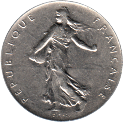 1 Franc, 1964 Obverse