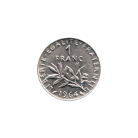Preview 1 Franc, 1964 reverse