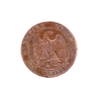 Preview 2 centimes, 1853 reverse